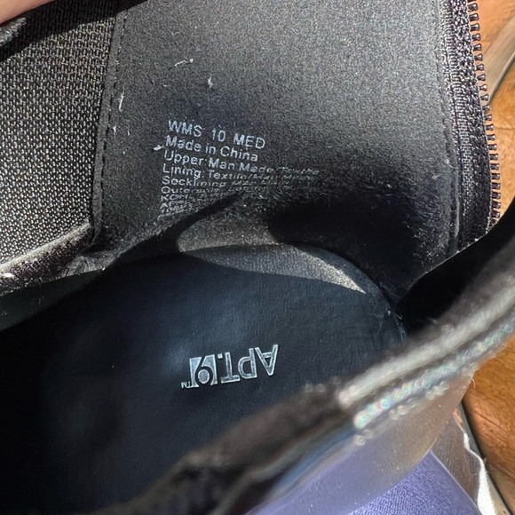 APT 9 Apal Marine Black Ankle Boots Size 10 M - Picture 9 of 9